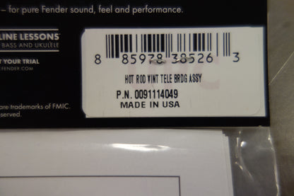 Fender 3-Saddle American Vintage "Hot Rod" Telecaster Bridge Assembly with Compensated Brass Saddles, Nickel