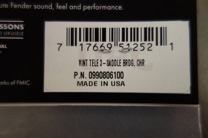 Fender  3-Saddle American Vintage Telecaster Bridge Assembly with Brass Saddles (Chrome)