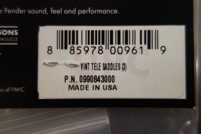 Fender Pure Vintage '52 Telecaster Saddle Kit, Brass (3)