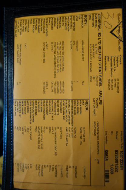 Fender Ltd Red Hot Strat Super Heavy Relic - Aged Lake Placid Blue