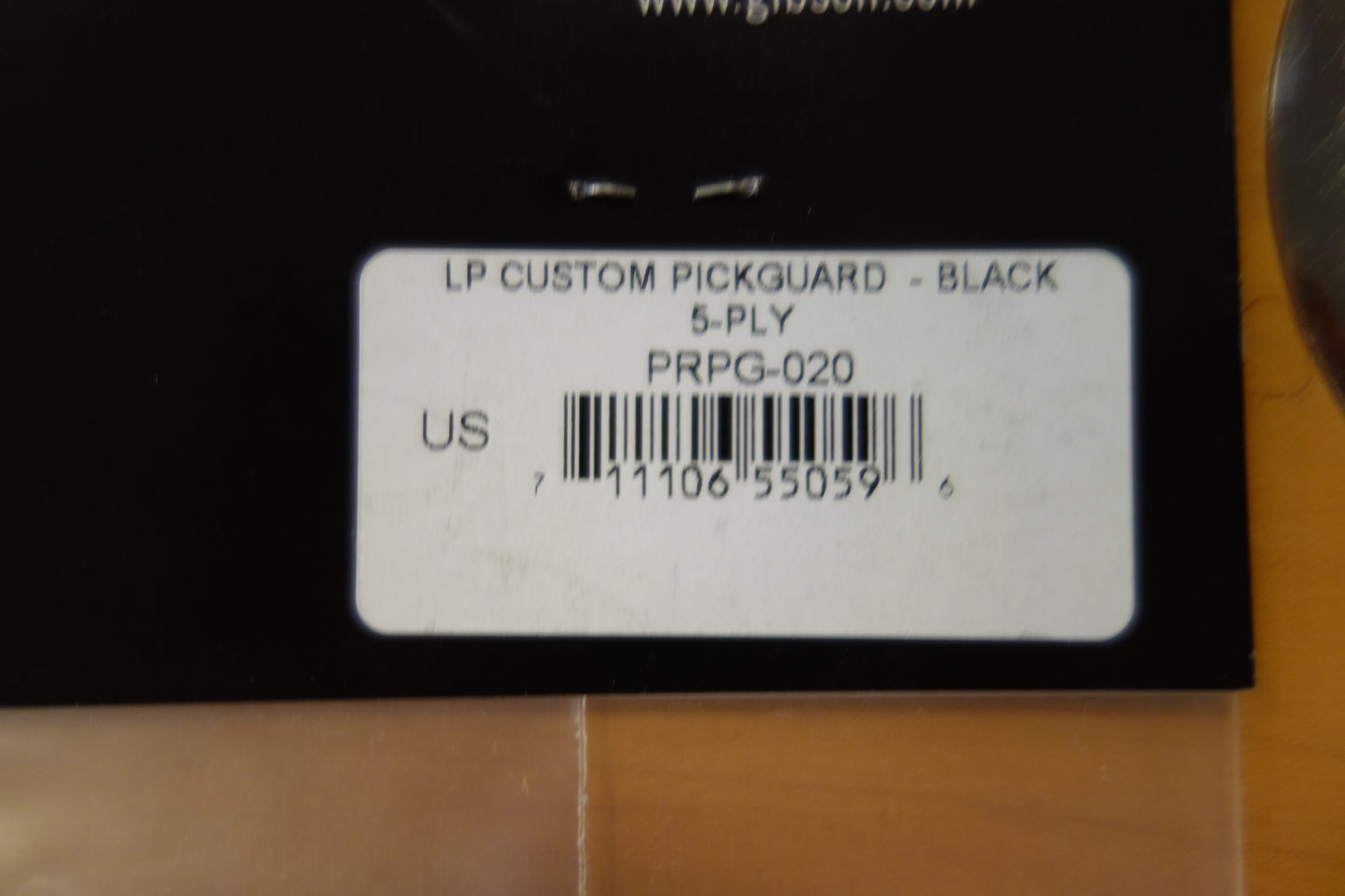 Gibson PRPG-020 Les Paul Custom Pickguard, 5-Ply (Black)