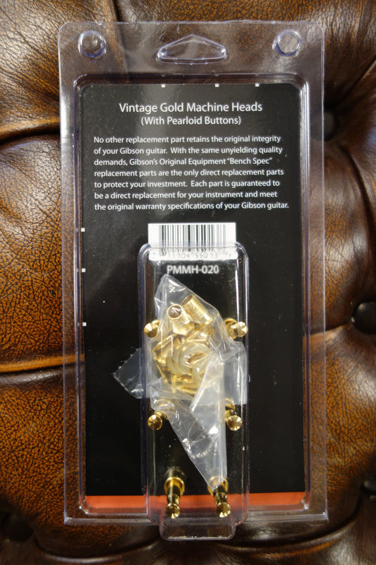 Gibson PMMH-020 Deluxe Green Key Tuner Set (Vintage Gold)