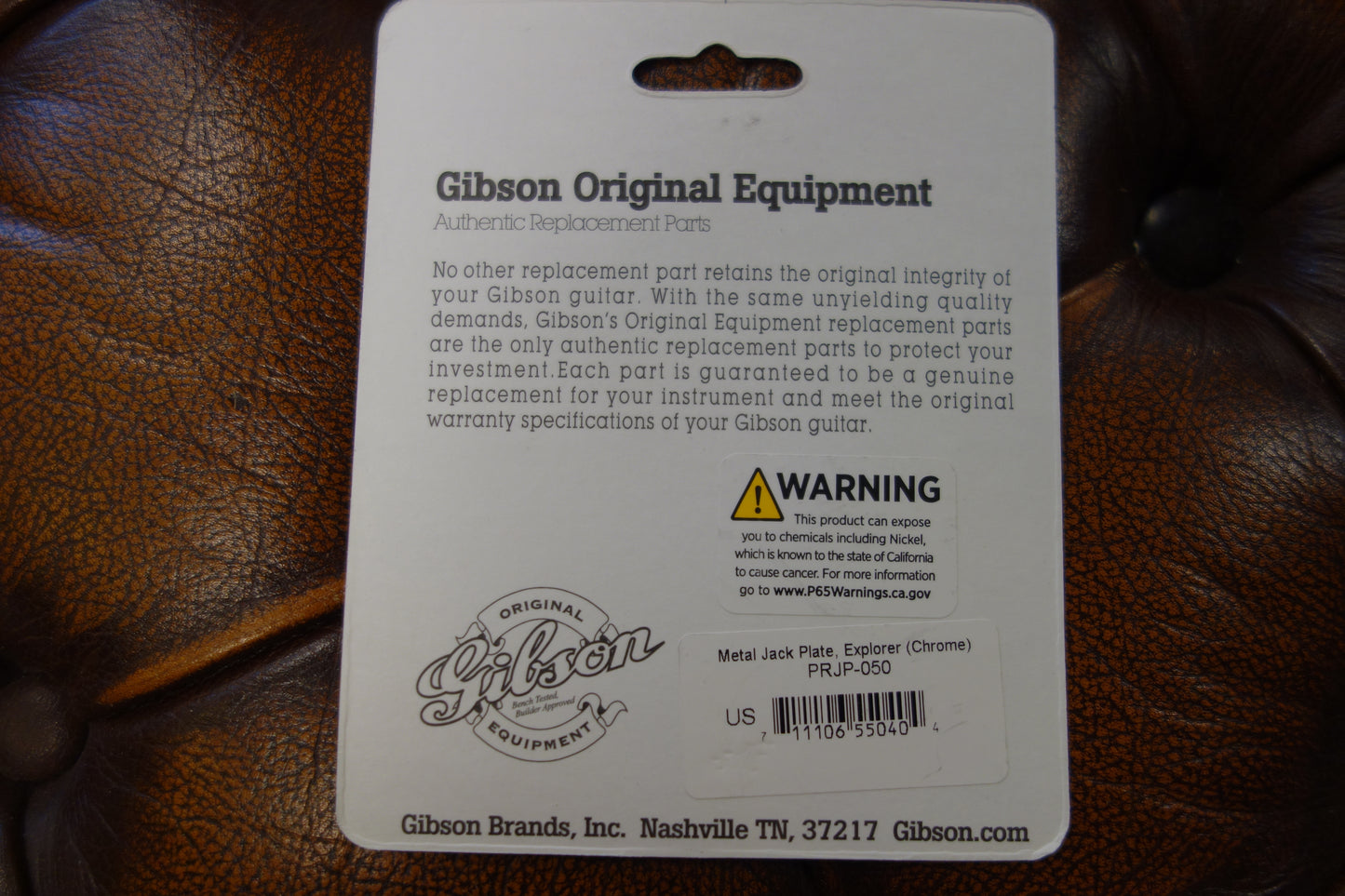 Gibson PRJP-050 Metal Jack Plate, Explorer (Chrome)