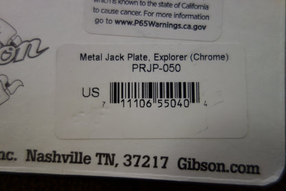 Gibson PRJP-050 Metal Jack Plate, Explorer (Chrome)