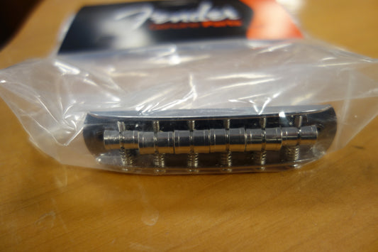 Fender Mustang Guitar Bridge Assembly (Japan), Chrome
